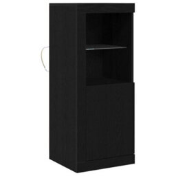 Berkfield Sideboard With Led Lights Black Oak 41X37X100 Cm - thumbnail 2
