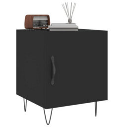 Berkfield Bedside Cabinet Black 40X40X50 Cm Engineered Wood - thumbnail 4