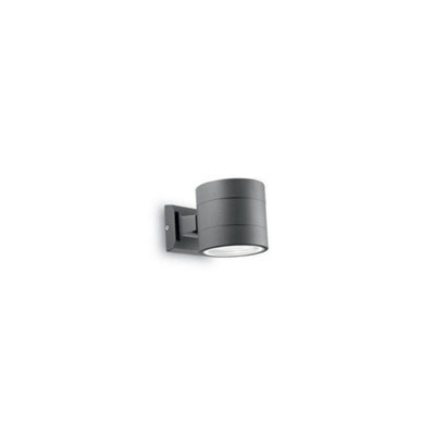 Ideal Lux Snif Round 1 Light Outdoor Up Down Wall Light Black, Anthracite Ip54, G9 - image 1