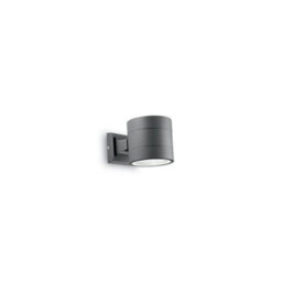 Ideal Lux Snif Round 1 Light Outdoor Up Down Wall Light Black, Anthracite Ip54, G9 - thumbnail 1