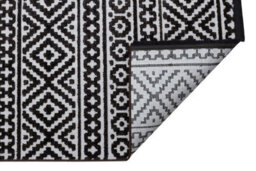 Black Outdoor Rug, Geometric Stain-Resistant Rug For Patio Decks, 3mm Modern Outdoor Luxurious Area Rug-160Cm X 220Cm - thumbnail 6