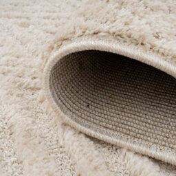 Loomed Cream Beige Chevron Soft Pile Area Ruf 120Cm X 170Cm - thumbnail 7