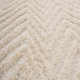 Loomed Cream Beige Chevron Soft Pile Area Ruf 120Cm X 170Cm - thumbnail 9
