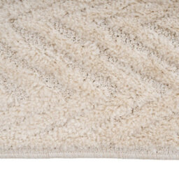 Loomed Cream Beige Chevron Soft Pile Area Ruf 120Cm X 170Cm - thumbnail 3
