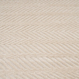 Loomed Cream Beige Chevron Soft Pile Area Ruf 120Cm X 170Cm - thumbnail 5