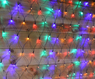 Samuel Alexander 1.7M X 1.2M 180 Led Premier Indoor Outdoor Multifunction Christmas Net Light With Timer In Multicoloured - image 1