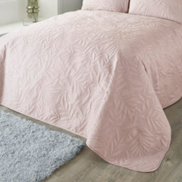 Serene Luana Pink Floral Pinsonic Microfibre Warm And Cosy Bedspread