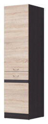 Impact Furniture Kitchen Larder Unit 500mm Pantry Cabinet Tall Right Opening Cupboard Wenge Oak Effect Junona - thumbnail 2