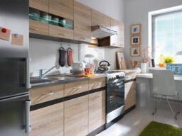 Impact Furniture Kitchen Larder Unit 500mm Pantry Cabinet Tall Right Opening Cupboard Wenge Oak Effect Junona - thumbnail 6