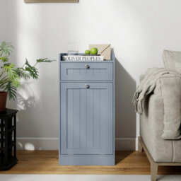 Tilt-Out Laundry Cabinet Bathroom Storage Unit With Drawer - thumbnail 5
