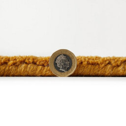 Handmade Luxurious Easy To Clean Modern Wool Bordered Mustard Plain Wool Living Room & Bedroom Rug-160Cm X 230Cm - thumbnail 3