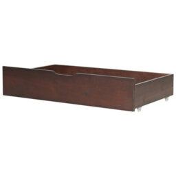Beliani Set Of 2 Bed Storage Drawers Wood Rumilly Dark Brown - thumbnail 1