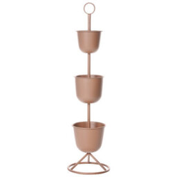 Beliani Plant Stand Renge Metal 28 Cm Brown - thumbnail 1