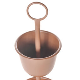 Beliani Plant Stand Renge Metal 28 Cm Brown - thumbnail 4