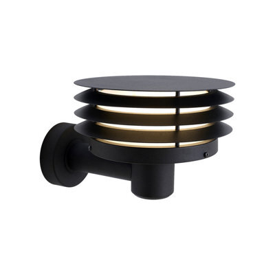 Nordlux Cirella Outdoor Wall Light Black Metal Solar E27 Sensor Coastal/marine Safe - Mains Powered, Ip54