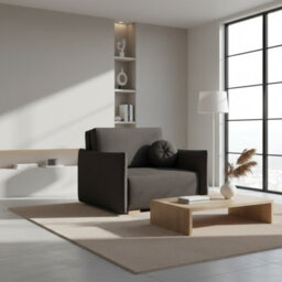 Armchair Viva Glov I With Sleep Function Storage Chipboard Foam Sinuous Spring Wooden Frame 104X98X85Cm Black - thumbnail 2