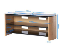 Alphason Finewoods Tv-Stand With 1 Shelf Black - thumbnail 2