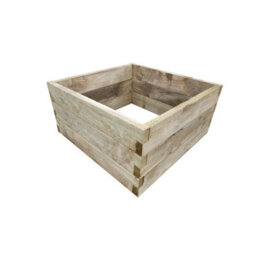 Forest Garden Caledonian Wooden Square Raised Bed 90 X 90Cm - thumbnail 3