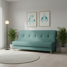 Enduro Iii Sofa Bed 193 Cm With Click Clack Mechanism Storage Comfortable Fold Out Couch With Wooden Frame Mint - thumbnail 1