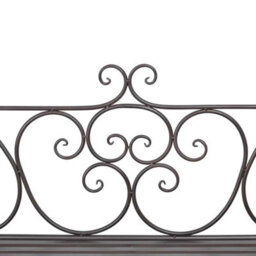 Vidaxl Garden Bench 132 Cm Steel Antique Brown - thumbnail 4