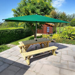 Rutland County Garden Furniture Tinwell Freestanding Picnic Table With Bench Set - 5Ft Width X 4Ft Length - thumbnail 6