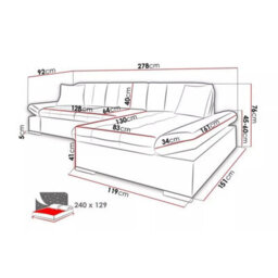 Malwi Right Hand Corner Sofa Bed With Storage Modern Green Corduroy Design With Pullout  Guest Bed - thumbnail 6