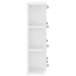 Berkfield Mirror Cabinet With Led High Gloss White 70X16.5X60 Cm - thumbnail 9