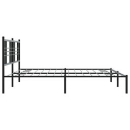 Berkfield Metal Bed Frame Without Mattress With Headboard Black 183X213Cm - thumbnail 5