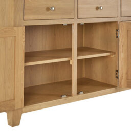 The Furniture Market Cheshire Whitewash Oak Extra Large 4 Drawer 4 Door Sideboard - thumbnail 6