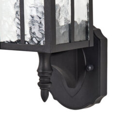 Beliani Matte Black Outdoor Wall Light Sconce - Glass And Iron, Weather-Resistant For Patio And Garden - thumbnail 5
