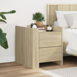 Berkfield Bedside Cabinet Sonoma Oak 45X50X50 Cm Engineered Wood - thumbnail 1