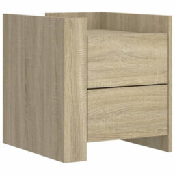 Berkfield Bedside Cabinet Sonoma Oak 45X50X50 Cm Engineered Wood - thumbnail 2