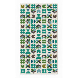 Decoranddecor Rug, Washable Rugs, Bedroom Kitchen Rugs, 80X150Cm, Non-Slip, Pet Friendly, Low Pile, Retro Floral Rug - Zora - thumbnail 2