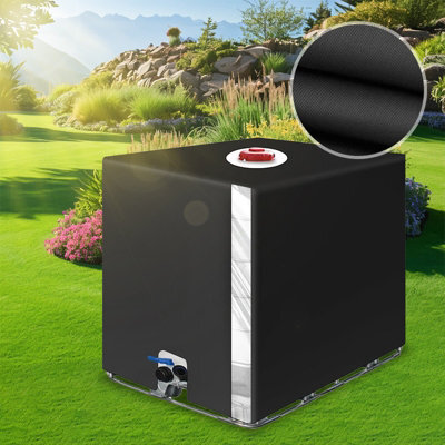 Dustproof And Waterproof Cover For Outdoor Water Tank, Black, 1000L, 120 100 116Cm, 1 Bucket. - image 1