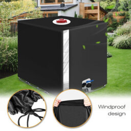 Dustproof And Waterproof Cover For Outdoor Water Tank, Black, 1000L, 120 100 116Cm, 1 Bucket. - thumbnail 2