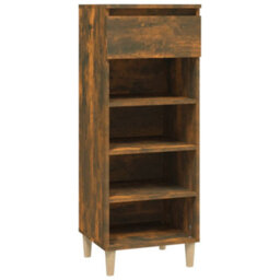 Walplus Shoe Cabinet Smoked Oak 40X36X105 Cm Engineered Wood - thumbnail 2