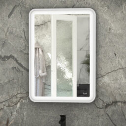RAK Ceramics Rak Picture Soft Led Bathroom Mirror With Touch Sensor & Demister, Chrome 600X800mm Ip44