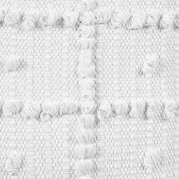 Beliani Nest Loom Pouffe, White Cotton Beads, 40 X 40 X 40 Cm, Boho Geometric Pattern - thumbnail 5