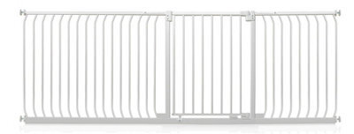 Safetots Elite Pressure Safety Gate, 234Cm - 243Cm, Matt White, Pressure Fit Stair Gate - image 1
