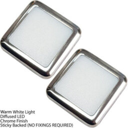 Square Led Plinth Light Kit With 2 Warm White Spotlights For Kitchen And Bathroom - thumbnail 3