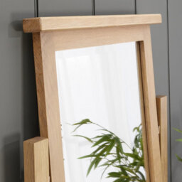 The Furniture Market Cheshire Whitewash Oak Vanity Mirror Adjustable Dressing Table Mirror H 680 X W 590 X D 120mm - thumbnail 2