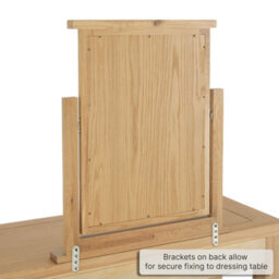 The Furniture Market Cheshire Whitewash Oak Vanity Mirror Adjustable Dressing Table Mirror H 680 X W 590 X D 120mm - thumbnail 6