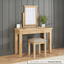 The Furniture Market Cheshire Whitewash Oak Vanity Mirror Adjustable Dressing Table Mirror H 680 X W 590 X D 120mm - thumbnail 7