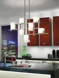 Luminosa Lighting Luminosa City Lights 7 Light Pendant Chandelier Light Classic Pewter, G9 - thumbnail 3