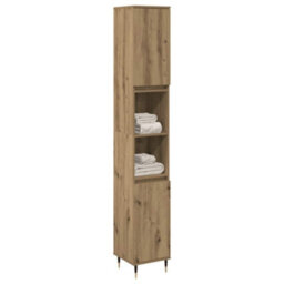 Berkfield Industrial Bathroom Cabinet Artisan Oak 30X30X190 Cm Engineered Wood - thumbnail 3