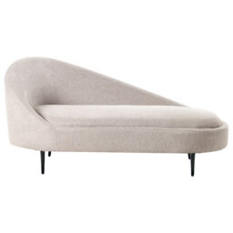 Beliani Left-Hand Chaise Longue Valreas Fabric Taupe