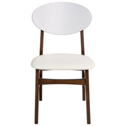 Beliani Set Of 2 Dining Chairs Amery Wood Off-White/ Brown - thumbnail 5