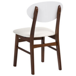Beliani Set Of 2 Dining Chairs Amery Wood Off-White/ Brown - thumbnail 6