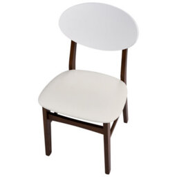 Beliani Set Of 2 Dining Chairs Amery Wood Off-White/ Brown - thumbnail 7