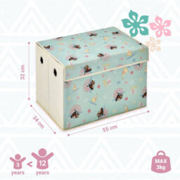 Disney Moana Large Fabric Storage Box With Flip-Top Lid - Durable, Collapsible Toy Chest For Kids' Books, Treasures & Toys - thumbnail 3